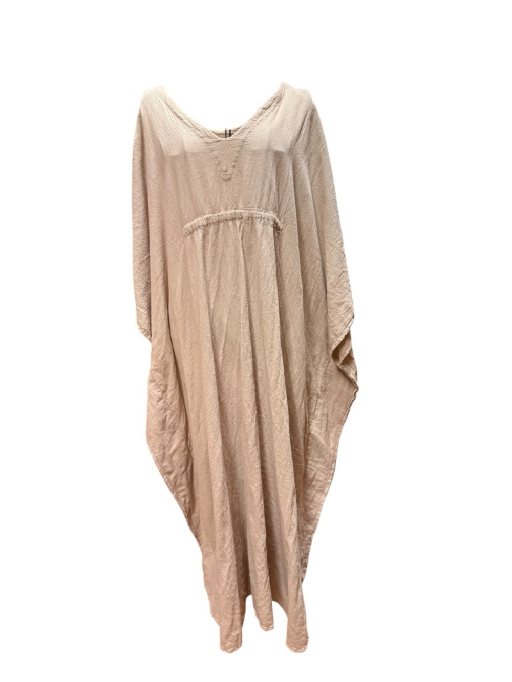 Dunes Relaxed Fashion Beige Cotton Dress Cinch Inside ONE SIZE